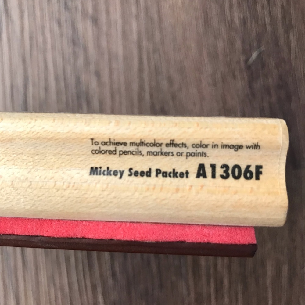 Mickey Mouse Seed Packet Rubber Stamp